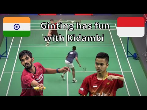 Ginting and Kidambi play an impressive game | Crazy match - Badminton Trickshots 2021