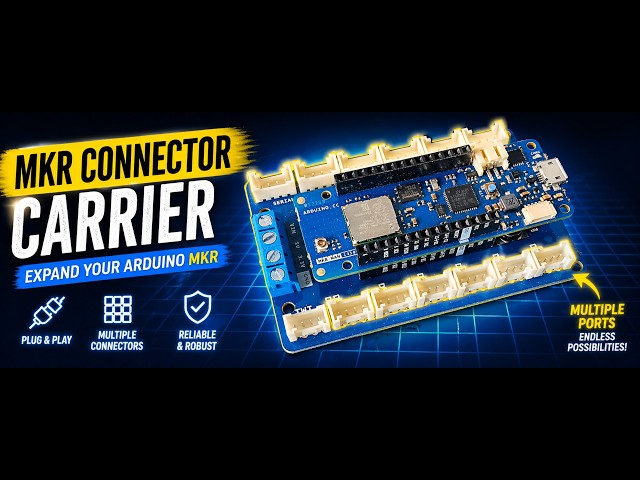 Vídeo relacionado con Arduino MKR Connector Carrier [ASX00007] - Placa de expansión para conectar fácilmente Tus módulos y sensores a Placas Arduino MKR, Ideal para proyectos IoT