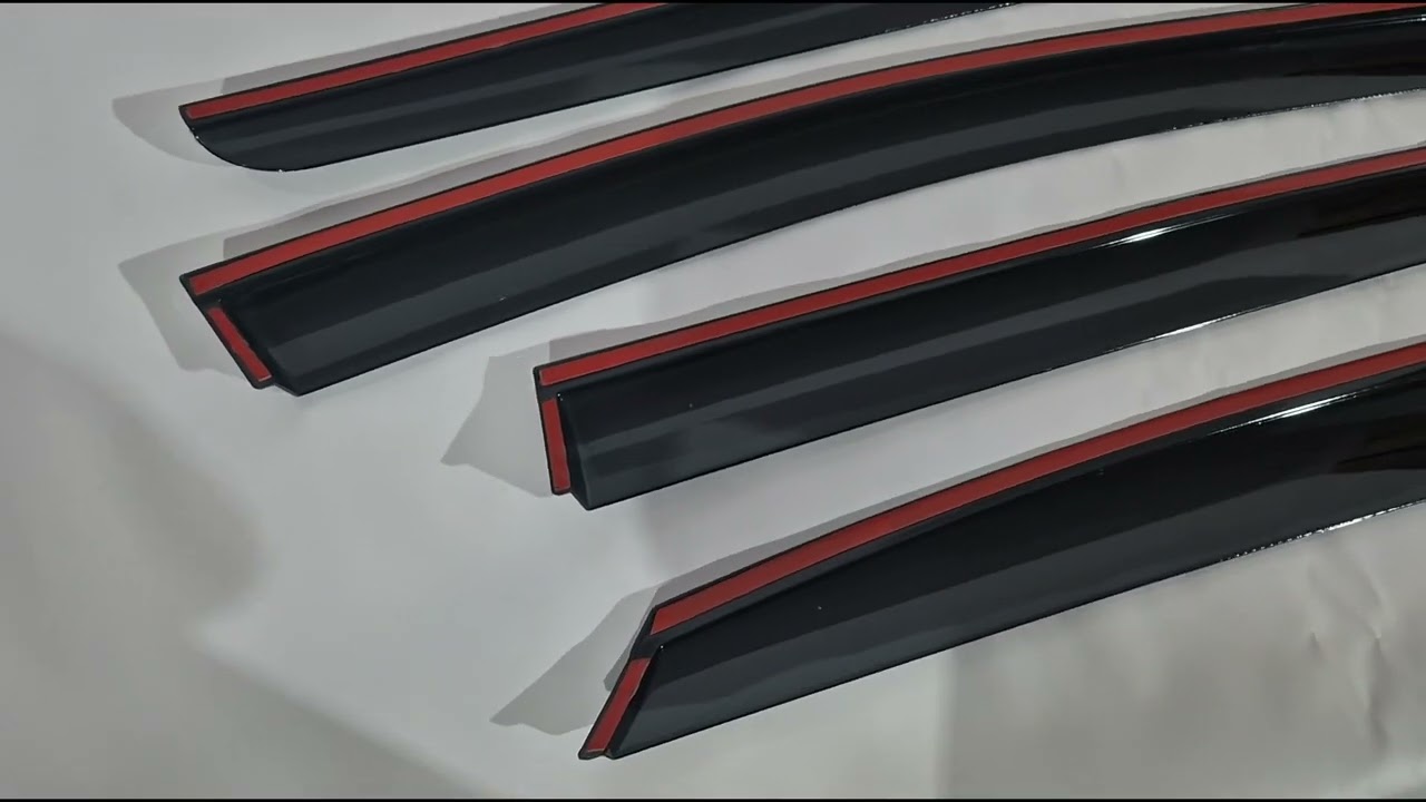 Ветровики с хромированным молдингом Niken Luxury (4 шт) Video 1