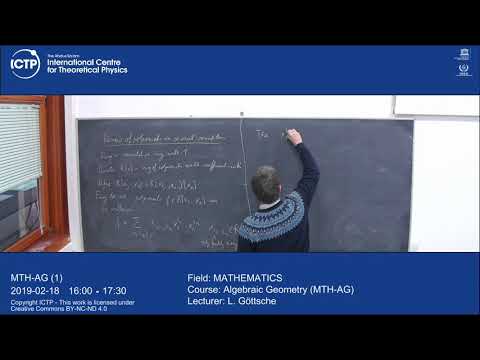 Algebraic Geometry (MTH-AG) Lecture 1