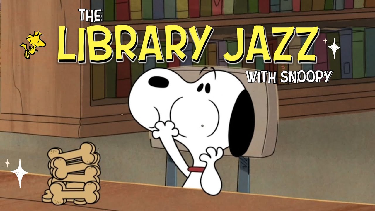 [𝐩𝐥𝐚𝐲𝐥𝐢𝐬𝐭] Library Jazz Vibes with Snoopy 🎧📚 Soft Music to Read, Study & Focus in a Quiet Space