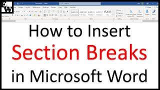 How to Insert Section Breaks in Microsoft Word (PC & Mac)