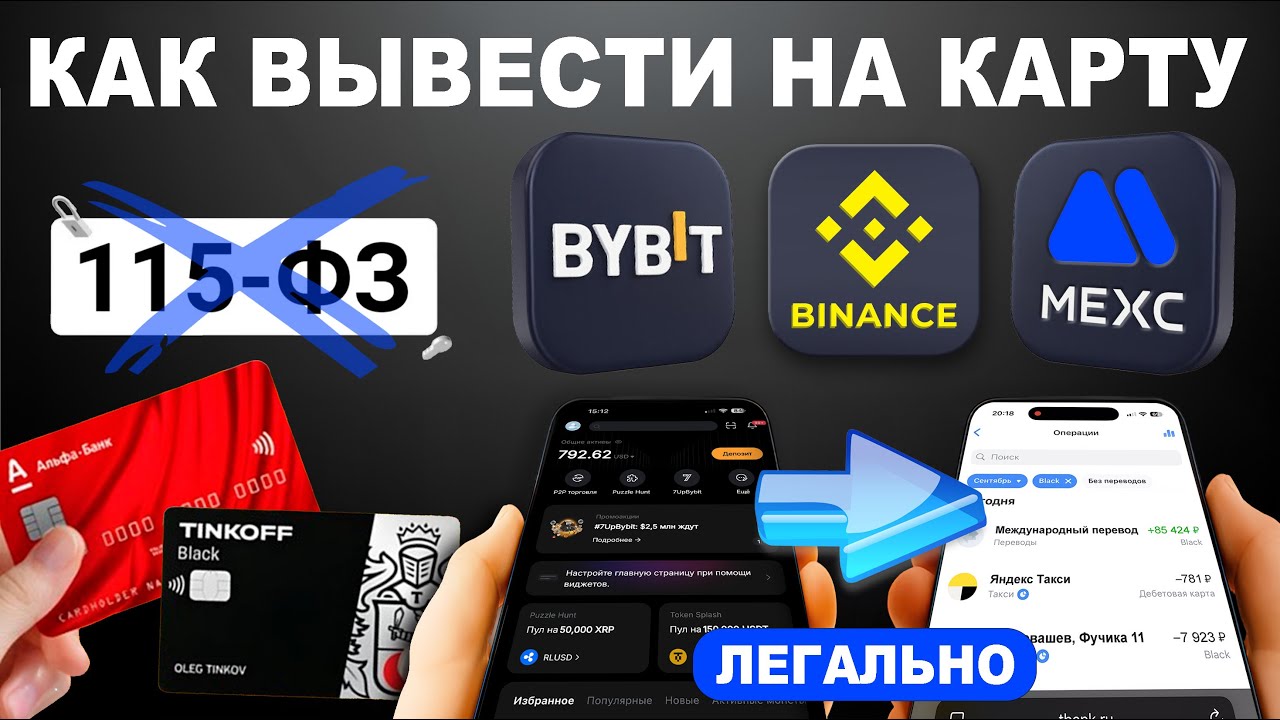 Как Вывести Bybit / Binance / MEXC на Карту в Рубли Без 115 ФЗ