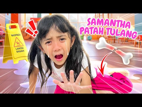 GAWAT ! SAMANTHA TERPELESET JATUH NANGIS KESAKITAN 😭 PATAH TULANG KAKI SEMUA ORANG PANIK