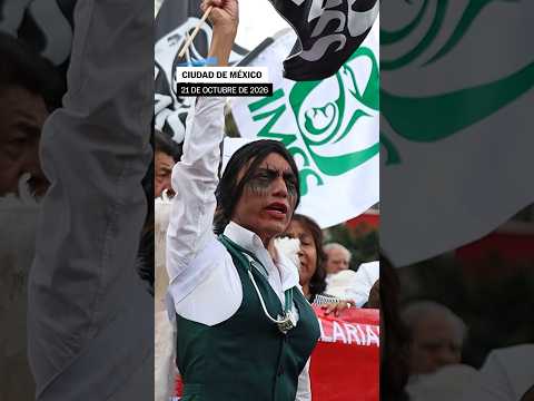 Trabajadores del IMSS RECHAZAN el 8% y marchan al Zócalo #shorts