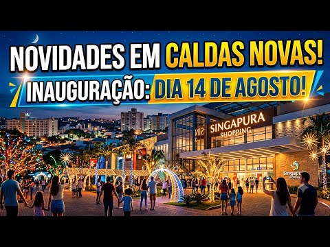 CALDAS NOVAS VAI BRILHAR!  Iluminação Singapura Shopping Center (14/08) #travel #trip #viagem 