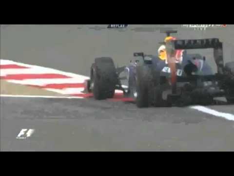 F1 Bahrain GP 2013 - Sebastian Vettel and Romain Grosjean