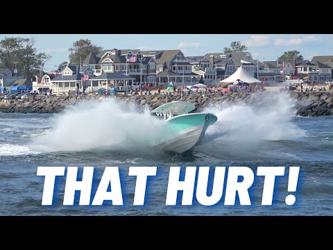 FAST BOATS CATCH AIR AND SMASH WAVES! |  Big Waves vs Boats at the Manasquan Inlet