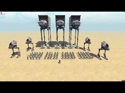 NEW Republic AT-AT Walker All Features Demonstration - MOW AS2 Star Wars Mod