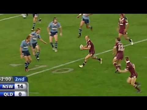 Throw-back to Greg Inglis’s FIRST TRY for the Maroons!  #stateoforigin #GI #legend