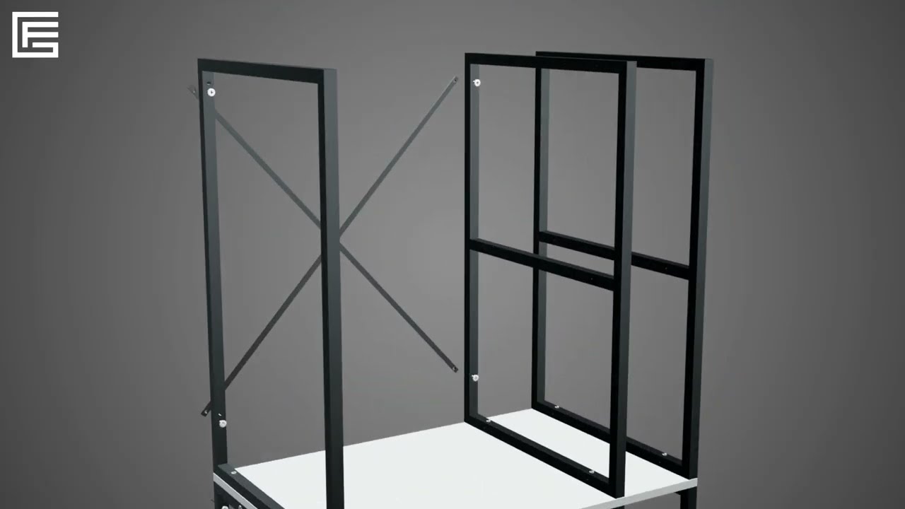 Çamaşır Makinesi Dolabı Yan Raflı Dolap Metal Video