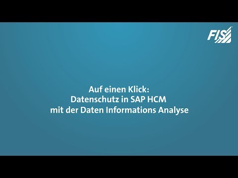 Auf einen Klick: Datenschutz in SAP HCM mit der Daten Informations Analyse