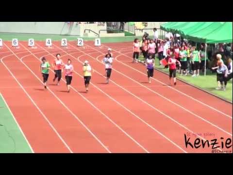 110827 idol athletics female 100m run [miss A, SISTAR, A Pink] (fancam)