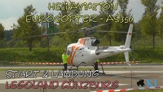 preview picture of video 'Heli Aviation - Eurocopter - AS350 Ecureuil / Squirrel Start/Landung Legoland Deutschland Günzburg'