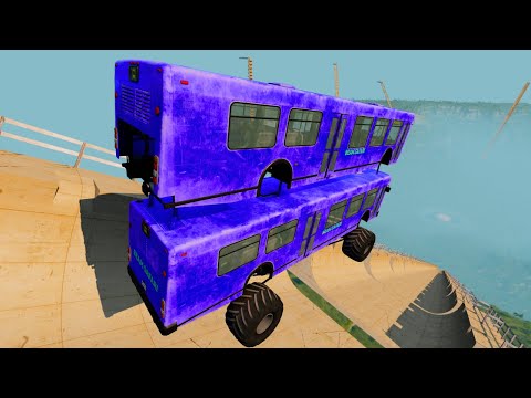 Big Ramp Jumps with Real Car Mods - BeamNG Drive Crashes | World_Games