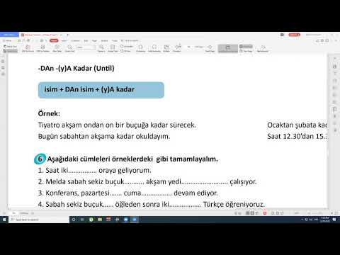 Turkish Language Course Lecture 53