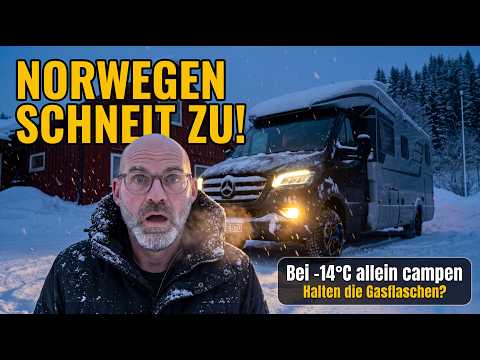 Norwegen schneit zu – bei -14 Grad campen wir allein