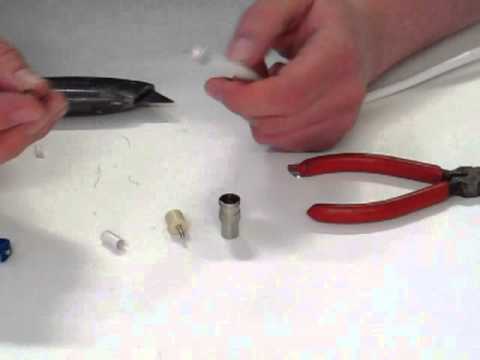 Male Coax / Coaxial Plug Fitting Demonstration