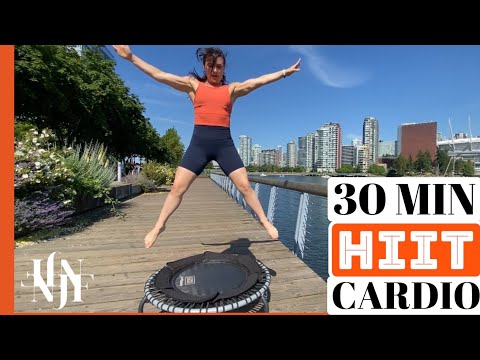 30 Min HIIT Trampoline Rebounder Workout (Follow Along)