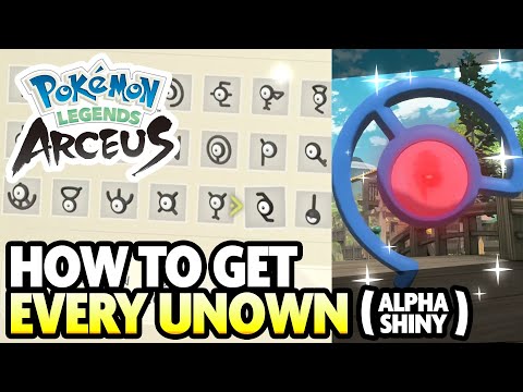 ALL UNOWN LOCATIONS and How to Get ALPHA and SHINY UNOWN in Pokemon Legends Arceus!
