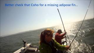 preview picture of video 'Astoria Salmon Fishing 2011 (Columbia River 'Bouy 10')'