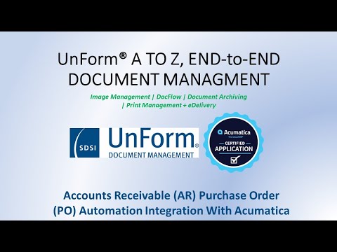 UnForm PO/AR Video