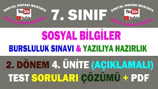 7. Sınıf Sosyal Bilgiler 4.Ünite Test Çözümü