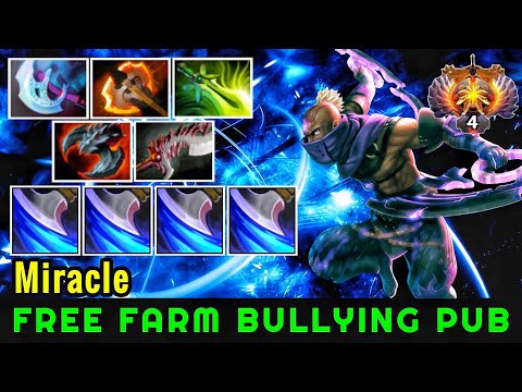 Miracle [Anti Mage] When Pro Free Farm and Bullying Pub Game 7.22 Dota 2