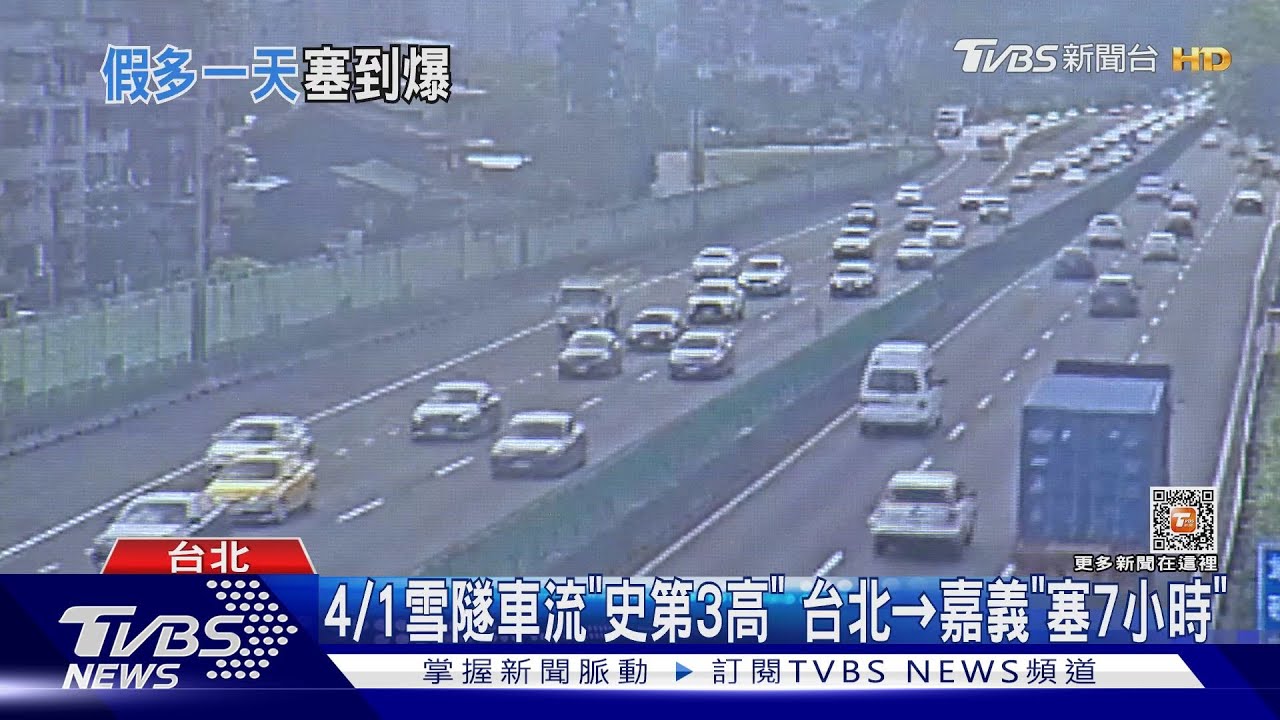 連假首日國道塞爆！　王國材：下雨加車禍196件