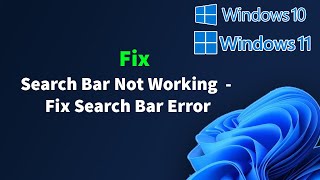 Download the video "Fix Search Bar Not Working in Windows 11/10 | How To Fix Search Bar Error In Windows 11/10"