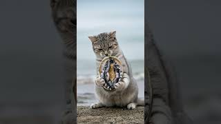 Cat Found a Salty, Wet Seashell 🐱🐚🌊｜What Happens Next?