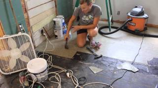 how we removed our asbestos floor tiles