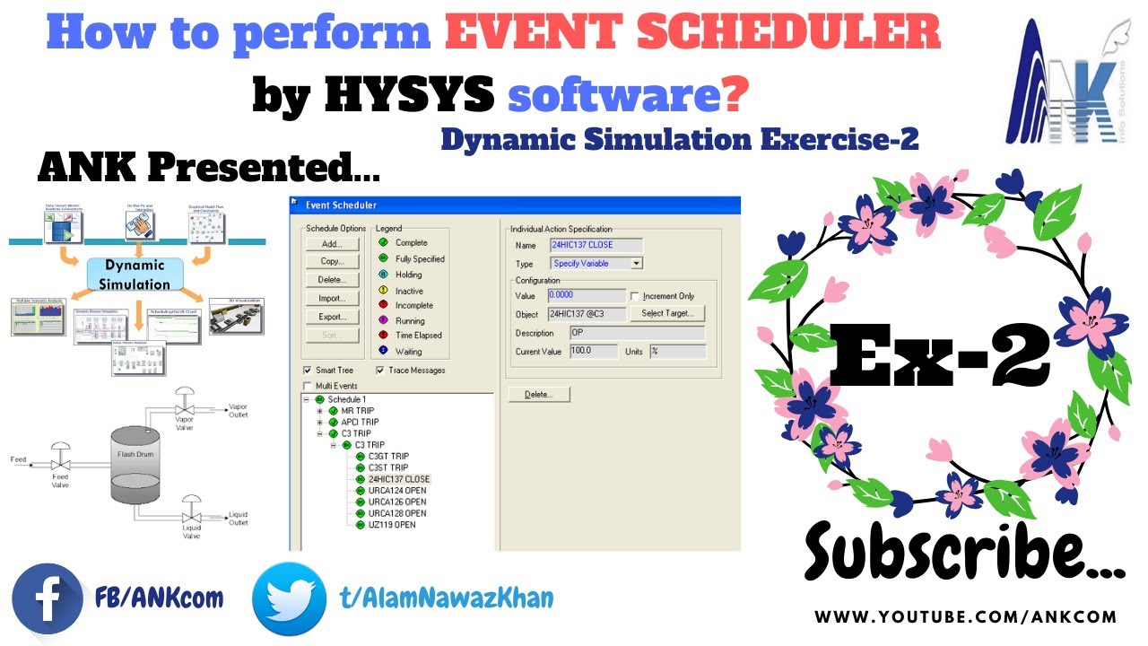 How to perform #EVENT #SCHEDULER in #Dynamic #Simulation of #HYSYS?