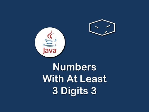 numbers with at least 3 digit 3 in java