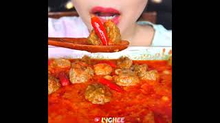 Download lagu ASMR LAVA MEATBALL | SPICY MEATBALL | BAKSO PEDAS SAMBAL, MOCHI  EATING SOUNDS MUKBANG 辣椒肉丸 咀嚼音 | 먹방 mp3