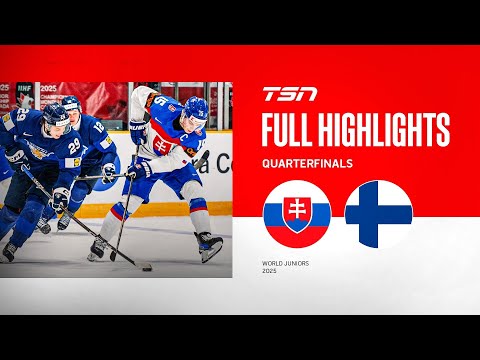 2025 World Junior Championship Quarterfinal Highlights: Finland vs. Slovakia