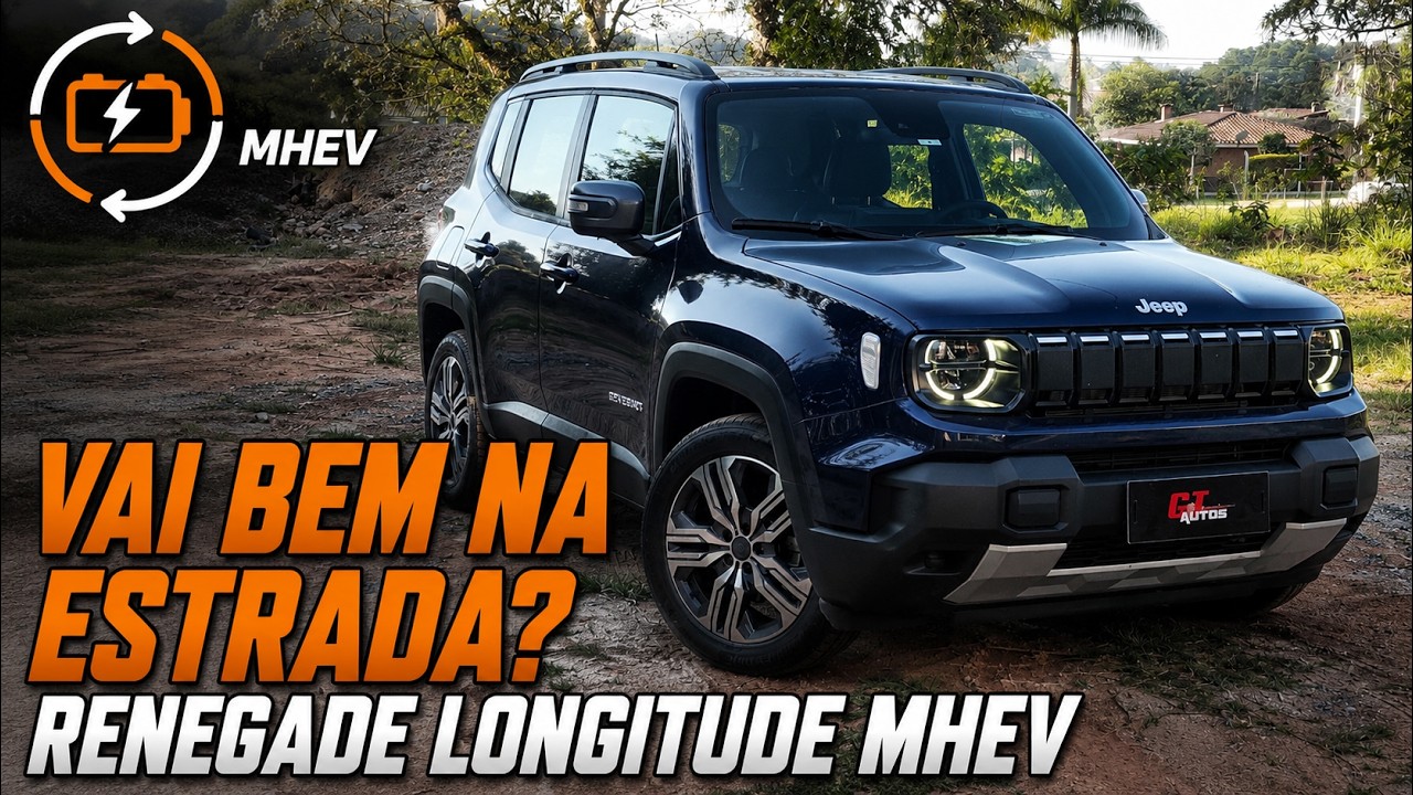 Viajando com o Jeep Renegade Longitude Híbrido leve: o que o sistema MHEV muda na estrada?