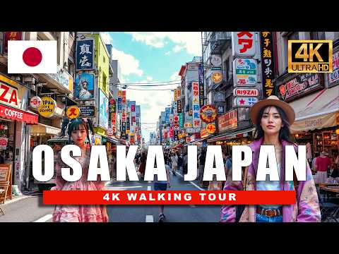 Amerikamura Osaka 4K Walk – Japan’s Craziest Fashion Street & Dotonbori Cosplay Scene