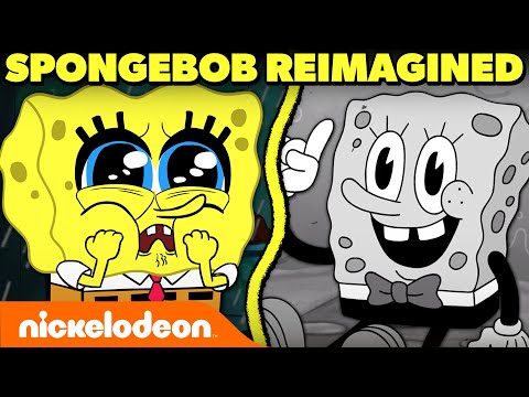 SpongeBob Reimagined As A Chibi Anime, Black & White Cartoon + More! | NCU