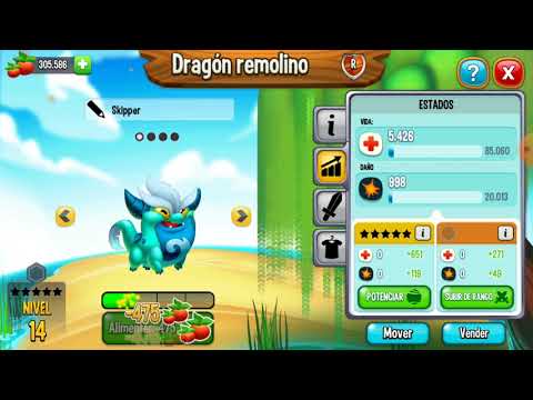 crecimiento del dragón remolino hasta nivel 15  🐉