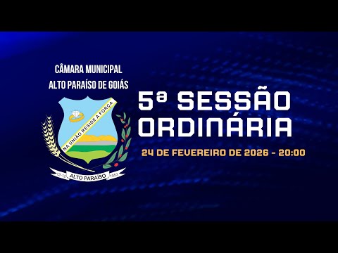 5ª Sessão Ordinária de 2026