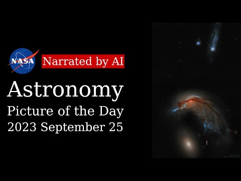 APOD: 2023-09-25 - Arp 142: The Hummingbird Galaxy (Narrated by Emma)