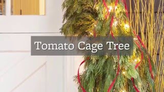DIY Tomato Cage Christmas Tree