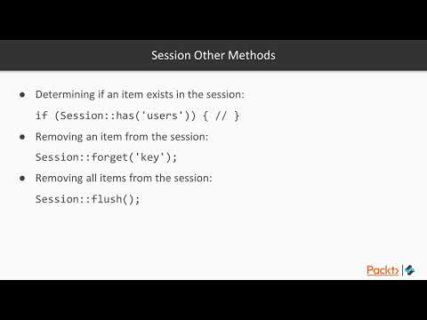 Hands On Web Application Development with Laravel Sessions Usage | packtpub com