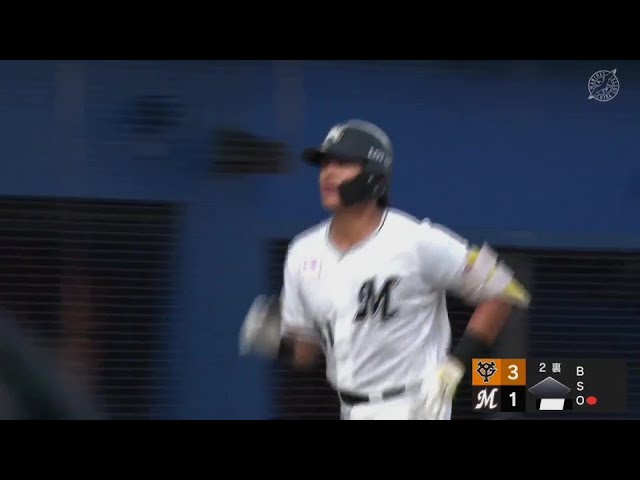 【ファーム】鋭く振り抜いた!! マリーンズ・山本大斗 左中間スタンドへのソロホームラン!!  2024年7月4日 千葉ロッテマリーンズ 対 読売ジャイアンツ