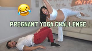COUPLES PREGNANT YOGA CHALLENGE! *Impossible Challenge*