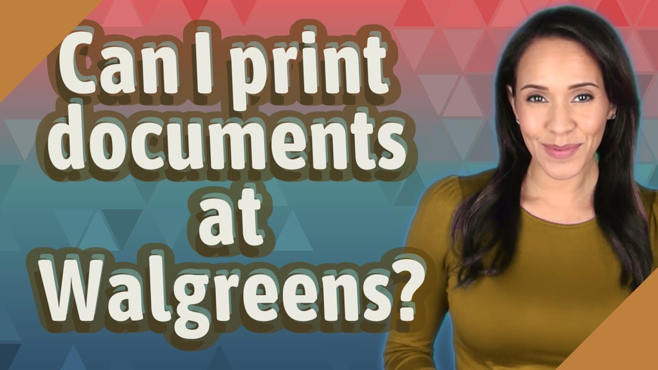 Can I print a document at Walgreens?