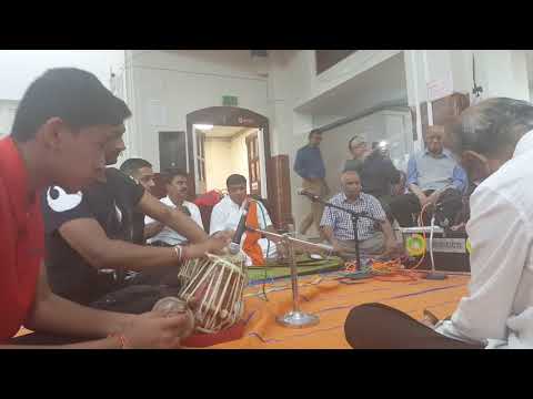 Vikesh Champaneri at the Depala mandir, in the presence of Puri Bapu and Rajubhai Gadhvi