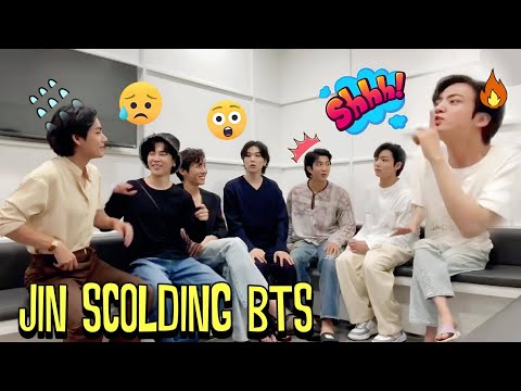 Jin scolding BTS members for 10 mins straight | jin rapping when angry