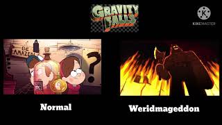 (Gravity Falls) Intro Normal vs Weridmageddon (Comparison)
